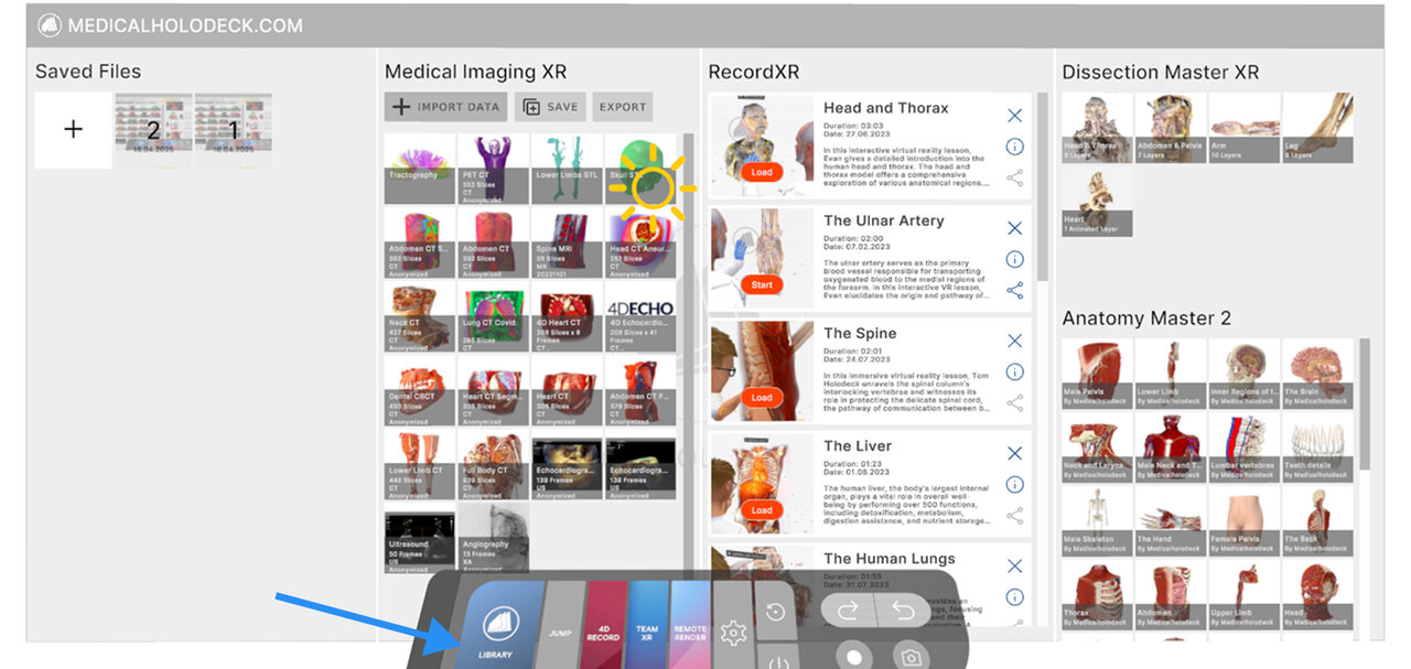 Open the library panel